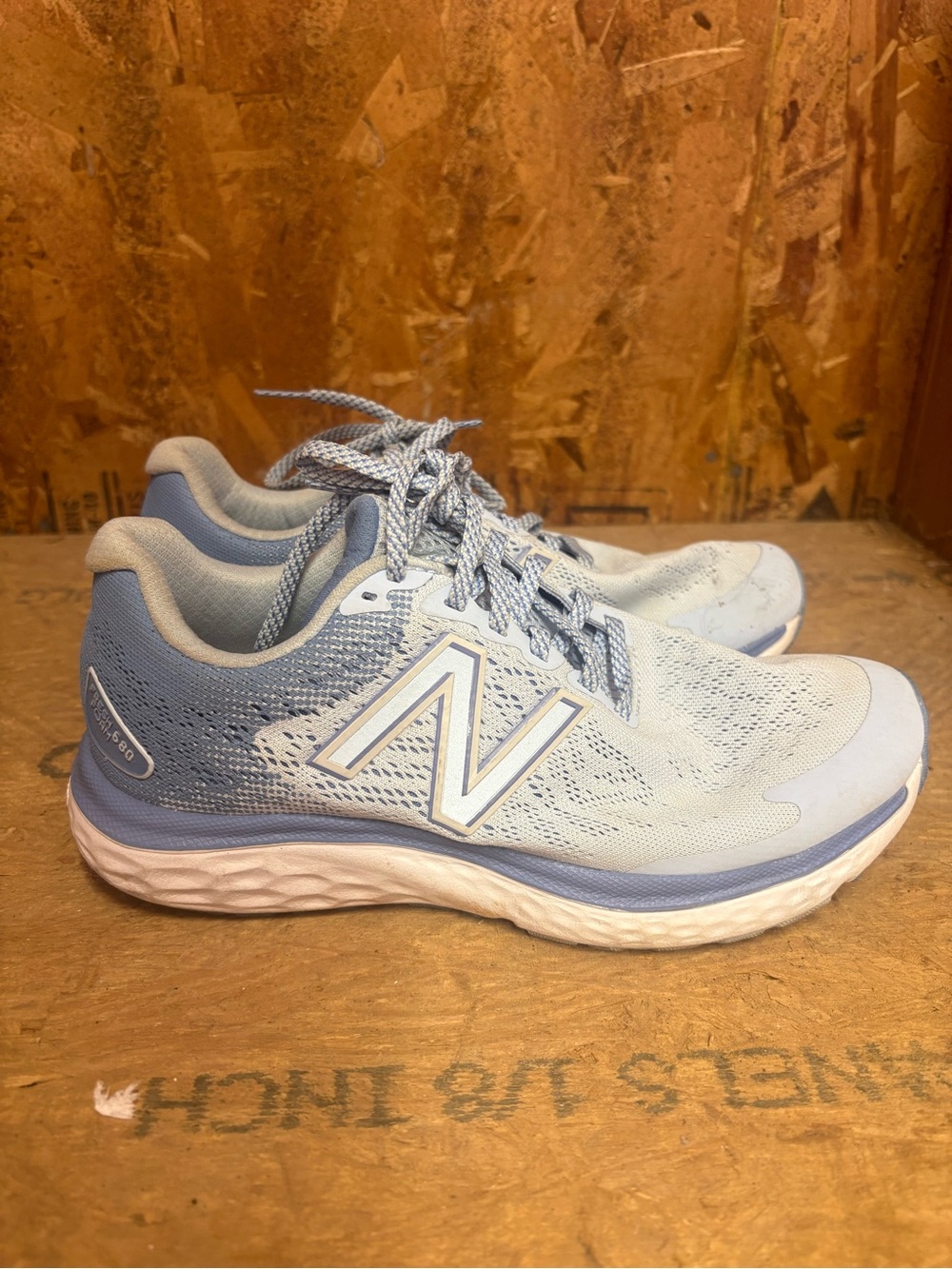 New Balance Women's Light Blue and White Fresh Foam Running Sneakers